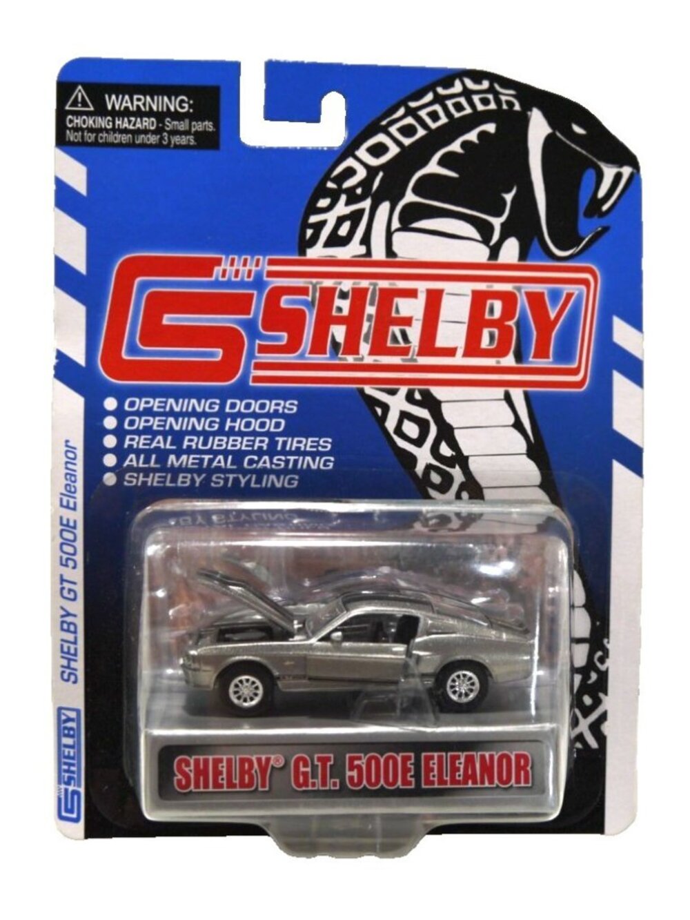 Shelby silver GT 500E Eleanor diecast 1:64 car New